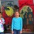 Newtonville Halloween window painting, Newton window painting, Saylor, kids window painting