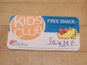 Shaws Supermarket Healthy Eaters Kids Club Free Snack ILoveNewton