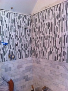 marble tile walk in shower, newton house for sale, 82 day street, newton, Auburndale, MA