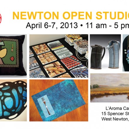Newton Open Studios, Newton MA, art showings, L'Aroma Cafe