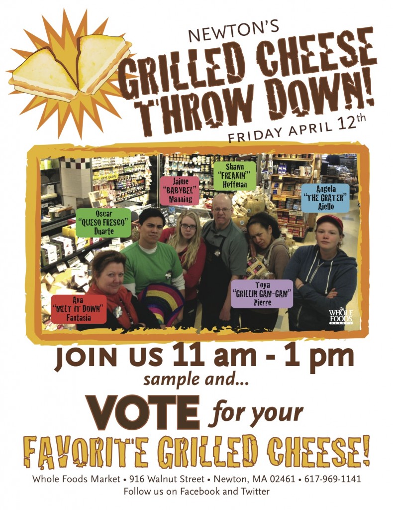 grilled cheese throwdown, Whole Foods Newton