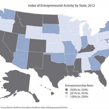 Kauffman Foundation, Index of Entrepreneurial Activity, 1996–2012