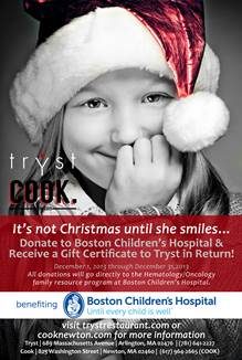 Cook Chef Hosts Holiday Fundraiser for Boston Children's Hospital