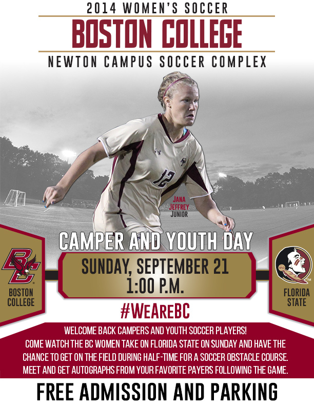 Boston College women's soccer big game against Florida State