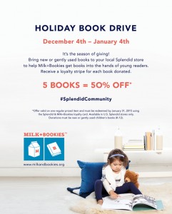 Splendid® Holiday Book Drive for Milk + Bookies 