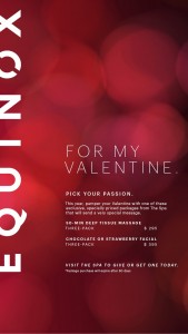 Equinox Offers Relaxing Valentine’s Day Packages
