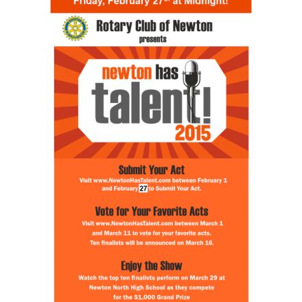 Newton Has Talent: Apply by Midnight Tonight!