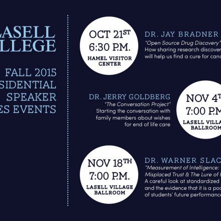 free speaker series at Lasell college