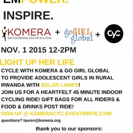 Upcoming Boston Charity Fitness Class = Solar Light for a Girl