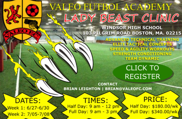 Valeo FC Summer Lady Beast Clinic - Girls Only!