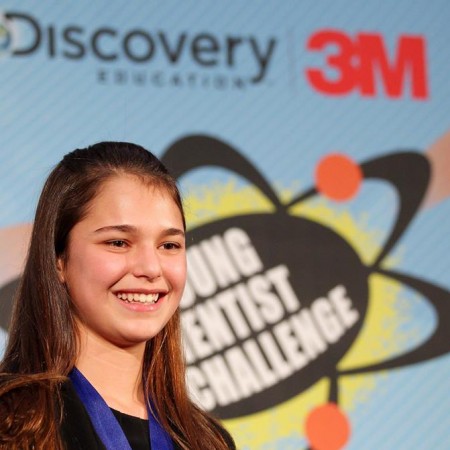 15-year-old Hannah Herbst, winner of the 2015 Discovery Education 3M Young Scientist Challenge