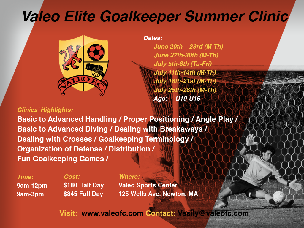 Valeo Elite Goalkeeper Summer Clinic