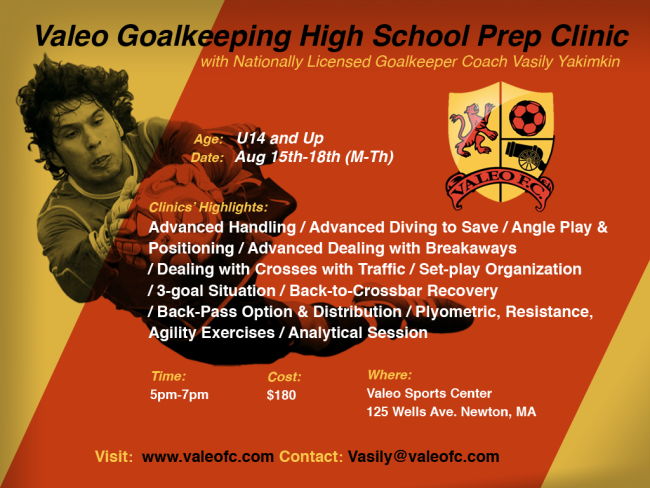 High School Goalkeepers Prep Clinic