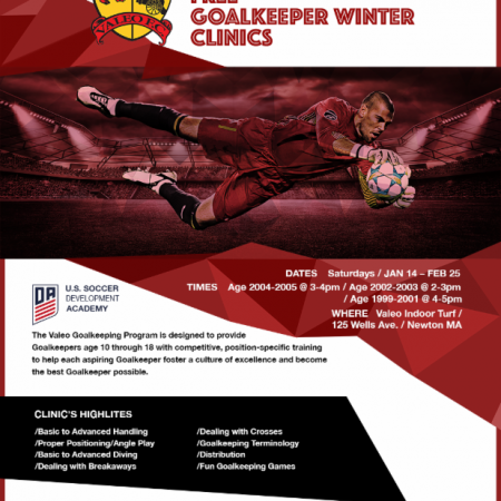 Free Winter Goalkeepers' Clinics at Valeo FC