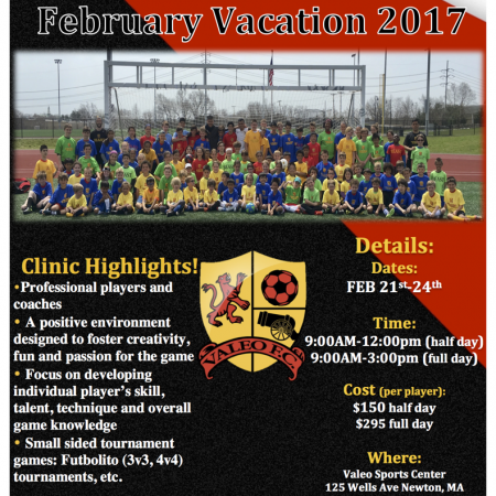 Valeo FC February Vacation Soccer Clinic