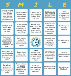 SMILE Bingo Challenge from Soccer Without Borders